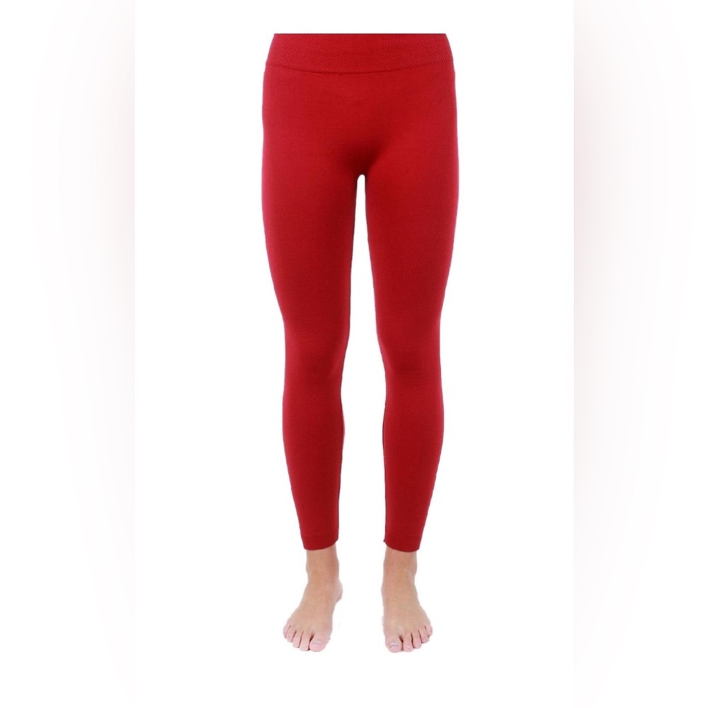Red Fleece Leggings